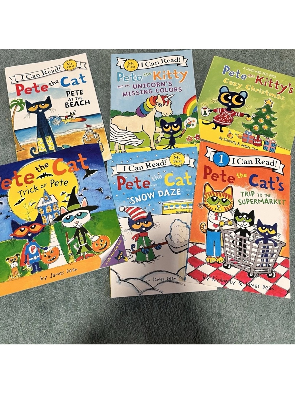 Pete The Cat Book Bundle Halloween Christmas Beach Unicorn Supermarket